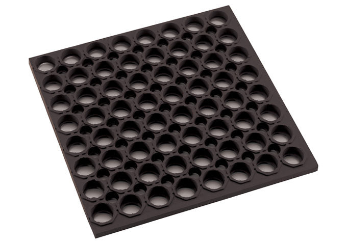 Rubber Floor Mat, 3′ x 5′ x 3/4″, Straight Edges, Anti-Fatigue, Black